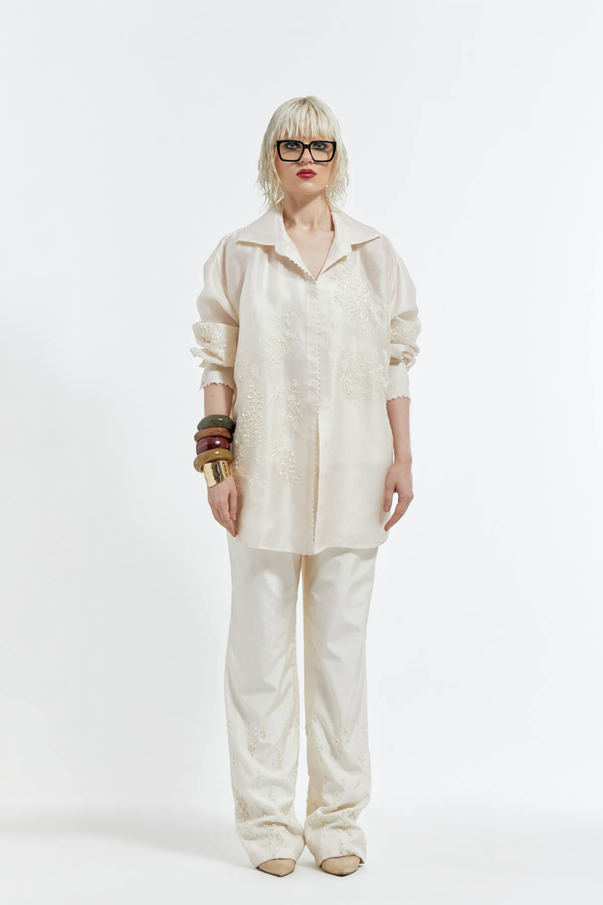 1 Lolo Shirt with Floral Emb - Image 1