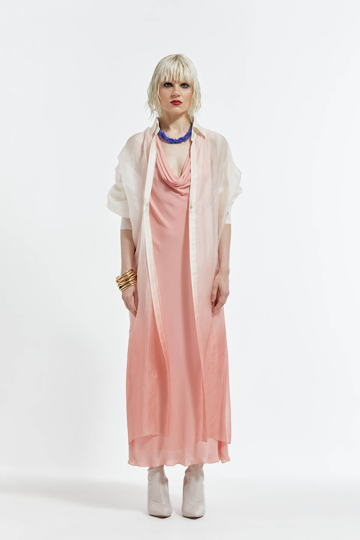 1 Moulin Jacket with Blue Crystal Choker & Erin Cowl Dress - Image 1