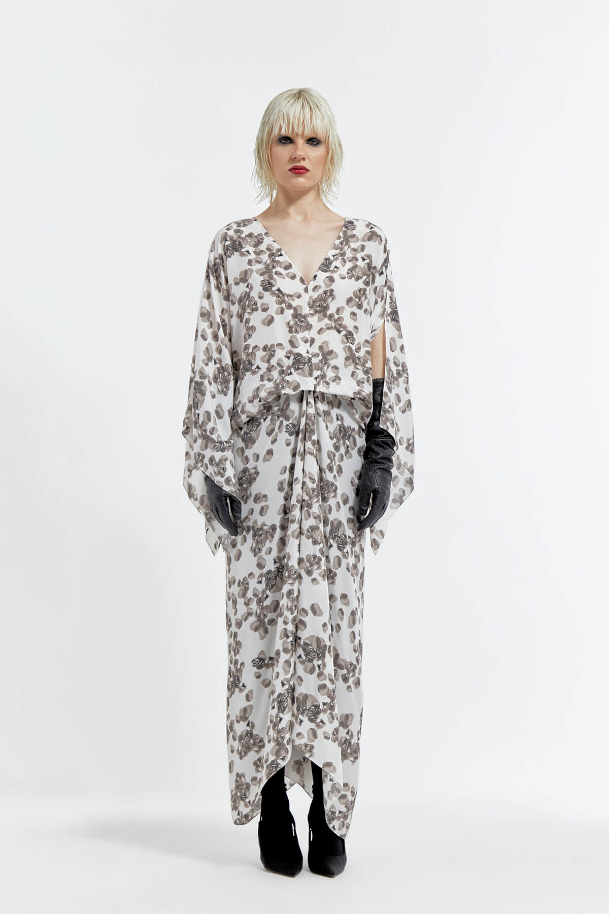 1 Levy Dress with Scarf with Tassels - Image 1