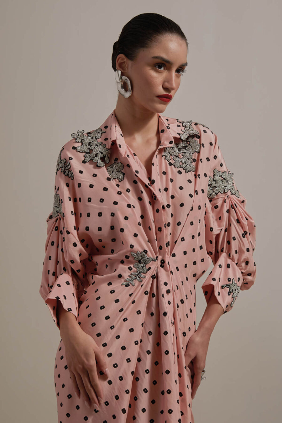 Eve Dress with silver coral moss. - Image 3