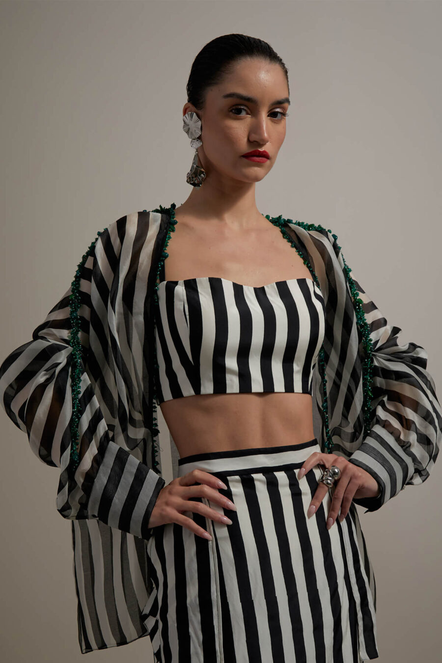 Collarless Noori Jacket+Bustier+Daria Skirt - Image 3