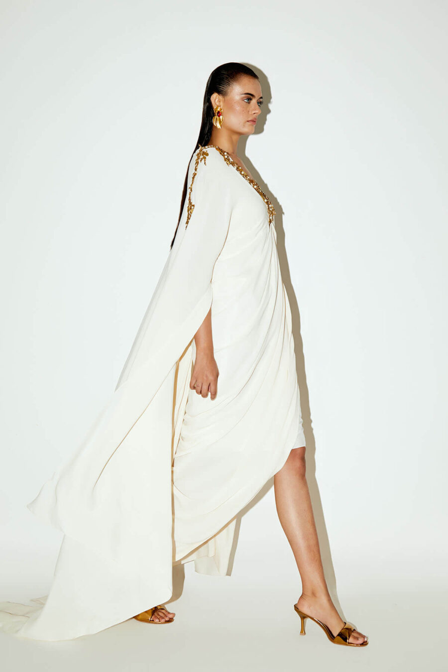 MERLOT Drape Dress - Image 4