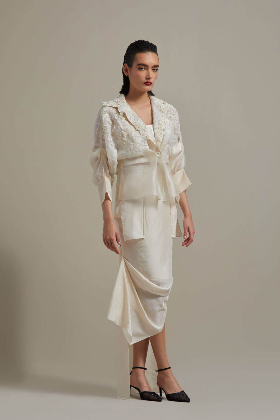 Chase Bolero Jacket with Mixed Lace Emb+Bustier+Daria Skirt - Image 4