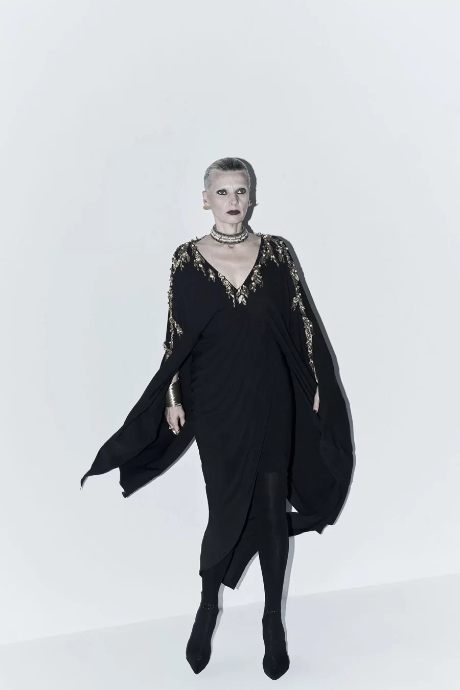 "Merlot" Drape Dress - Image 4